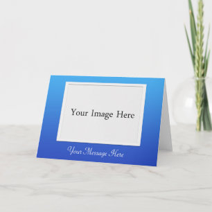 DIY Blue Photo Picture Frame Greeting Card