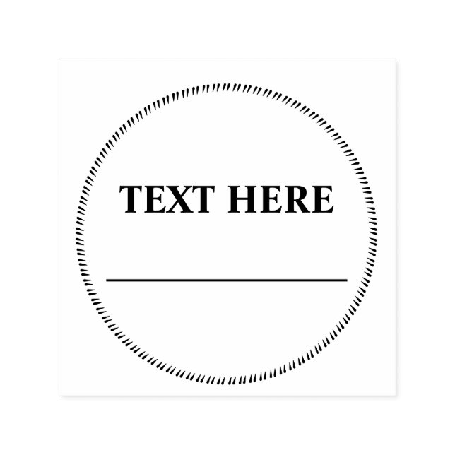 DIY business document round date signature Self-inking Stamp (Design)