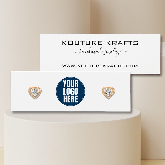 DIY Business Logo Stud Earrings Jewellery (business logo stud earring display card)