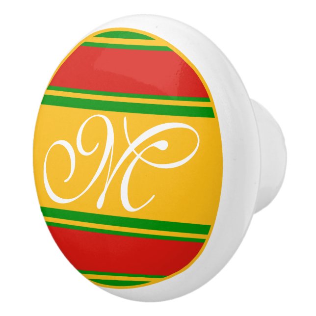 DIY Button - Customise your monogram & ideas Ceramic Knob (Right)