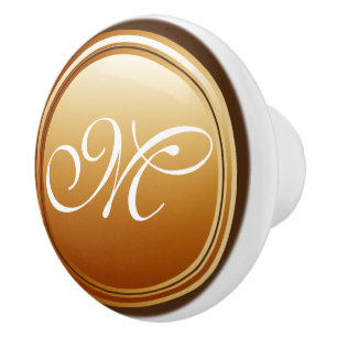 DIY Button - Customise your monogram & ideas Ceramic Knob