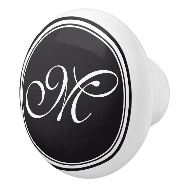 DIY Button - Customise your monogram & ideas Ceramic Knob (Right)