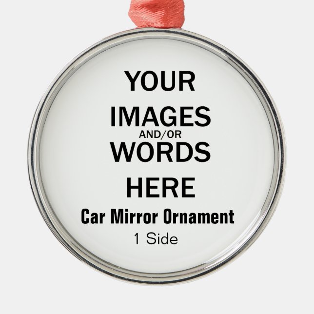 DIY - Car Mirror Ornament (1 Side) (Front)
