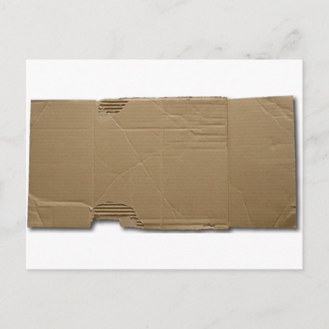 DIY cardboard sign Postcard (Front)