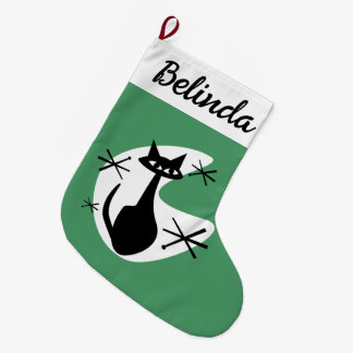 DIY Christmas Stocking - Atomic Age Cat Starburst 