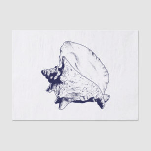 DIY Colour Beach Theme - Conch She’ll - Navy Tissue Paper