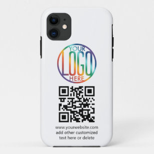 Diy Colour   Business Logo and Promo QR Code Tough Case-Mate iPhone Case