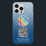 DIY Colour Gradient • Business Logo & QR Code iPhone 15 Pro Max Case<br><div class="desc">Share any website with a stylish custom QR code and logo iPhone 15 Pro Max Case. To create your own QR code using the generator, simply type the website URL into the template. All wording is simple to personalise or delete, and the colours, fonts and logo transparency are easy to...</div>
