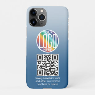 Diy Colour Gradient   Company Logo Business QR Cod iPhone 11Pro Case