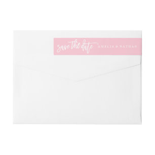 DIY Colour Save The Date Wedding Wrap Around Label
