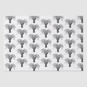 DIY Colour Vintage Stylised Octopus Drawing #8 Blu Tissue Paper