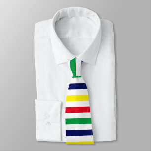 DIY Colours 4 Stripe Red Blue Yellow Green White Tie