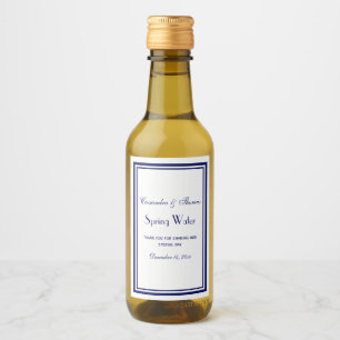 DIY Colours Elegant Blue Framed Water Bottle Label
