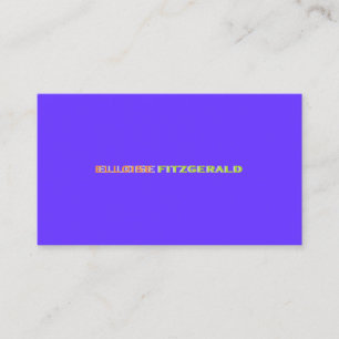 DIY colours+fonts business card/neon purple Card