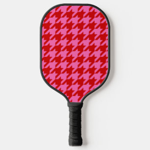 DIY Colours Houndstooth SV Red Hot Pink Pickleball Paddle
