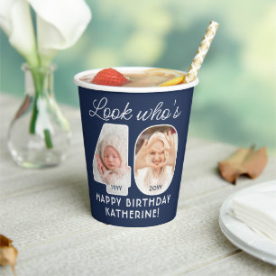 DIY Colours • Look Who's 40 Birthday Party 2 Photo Paper Cups