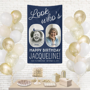 DIY Colours • Look Who's 60 Birthday Party 2 Photo Banner