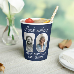 DIY Colours • Look Who's 70 Birthday Party 2 Photo Paper Cups