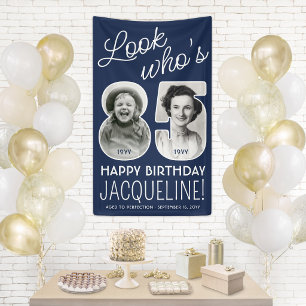 DIY Colours • Look Who's 85 Birthday Party 2 Photo Banner