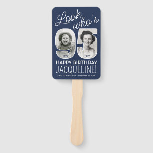 DIY Colours • Look Who's 95 Happy Birthday 4 Photo Hand Fan