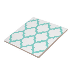 DIY Colours Moroccan Quatrefoil Pattern #5 LG Turq Ceramic Tile