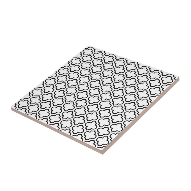 DIY Colours Moroccan Quatrefoil Pattern #5DS Ceramic Tile (Side)
