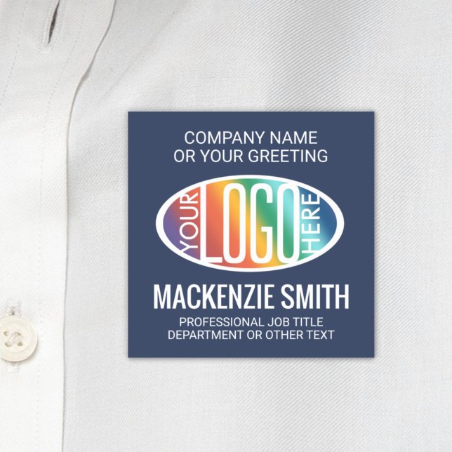 DIY Colours Professional Employee Company Logo Name Tag (Creator Uploaded)