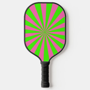 DIY Colours Rays Sunburst Lime Green Hot Pink S Pickleball Paddle