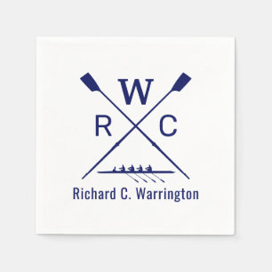DIY Colours Rowing Crew Blades Oars Boat Name Ini Napkin