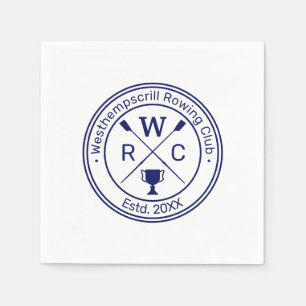 DIY Colours Rowing Rowers Crew Club Trophy Name In Napkin