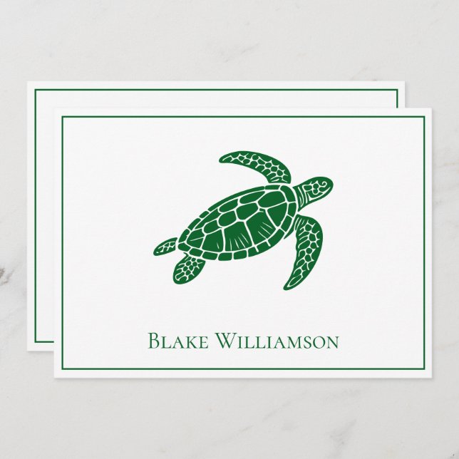 DIY Colours Sea Turtle #6 Framed Blue Card (Front/Back)