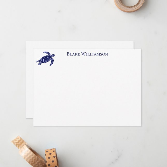 DIY Colours Sea Turtle #6NF Blue Card (Front/Back In Situ)