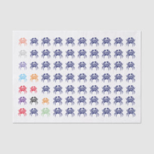 DIY Colours Vintage Crab #1 Drawing - Multi Colour Tissue Paper