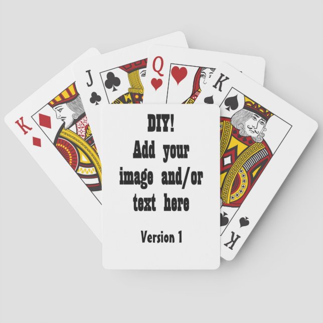 DIY Create Custom Playing Cards Blank Template (Back)