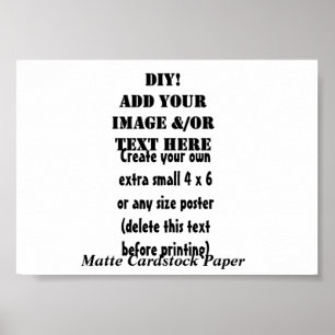 DIY Create Your Own 7 x 5 Matte Cardstock Paper A4 Poster