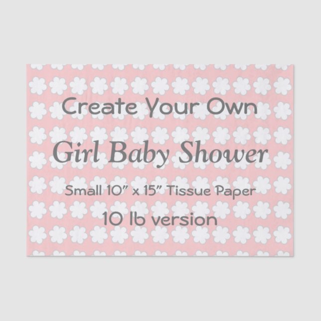 DIY Create Your Own BABY SHOWER Tissue Paper V07A (Front)