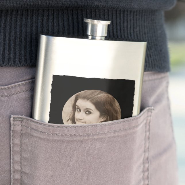 DIY Create Your Own Black Personalised Photo Frame Hip Flask (In Situ)