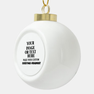 DIY Create Your Own Custom Personalised  Ceramic Ball Christmas Ornament