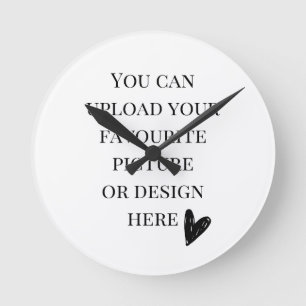 DIY, custom 8" Round Acrylic Wall Clock