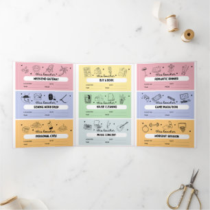 DIY Custom Activity Coupons Trifold Card