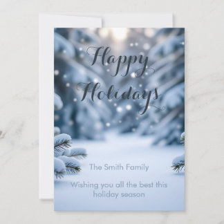 DIY Customisable Photo Template Clean Snow Bokeh