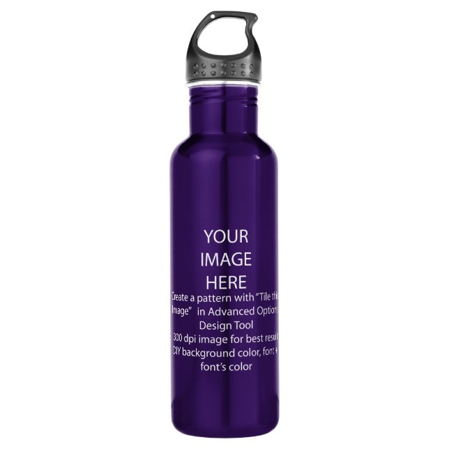 DIY / Customise this Electric Purple 710 Ml Water Bottle (Front)