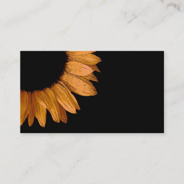 DIY Design Your Own Coloured Sunflower Calling Card (Front)