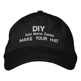 DIY Design Your Own Embroidered Black H015 Hat