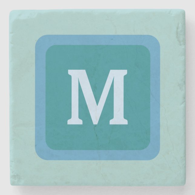 DIY Design Your Own Monogram Stone Coaster V13 (Front)