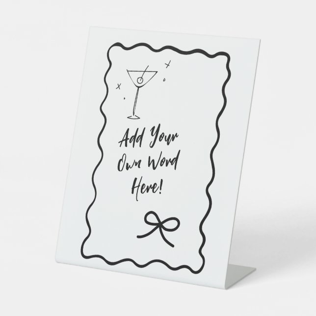 DIY Editable Wavy Border Sign – Add Your Own Text  (Front)