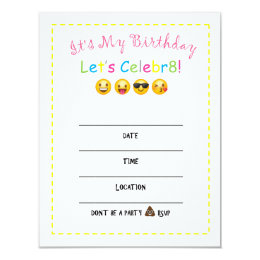 emoji birthday invites