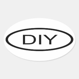 DIY Euro Style Oval Sticker