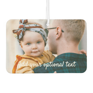 DIY Family Photo and Text Rectangle Car Air Freshener