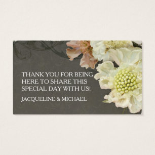 DIY Favour Gift Tags Wedding Modern Floral Scrolls